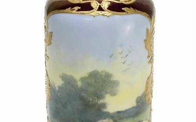 Royal Vienna Hand Painted Porcelain Vase