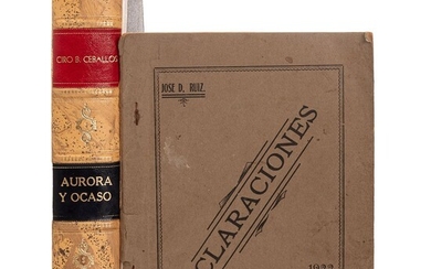 Ruiz, José Deleón / Ceballos, Ciro B. Aclaraciones / Aurora y Ocaso. México, 1912 / 1922. Piezas: 2.