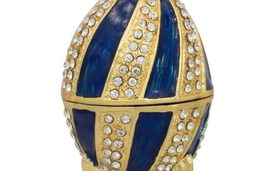 Russian Faberge Inspired Royal Blue Spire Trinket Jewel