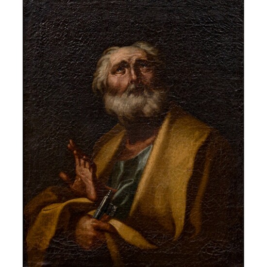 SCUOLA SICILIANA DEL XVIII SECOLO San Pietro, Olio su tela
