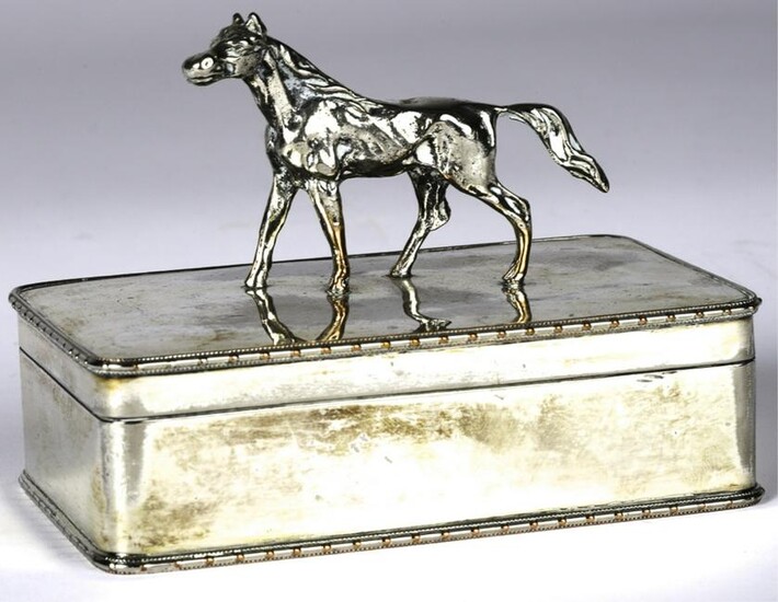 SHEFFIELD BOX with FULL FIGURED HORSE