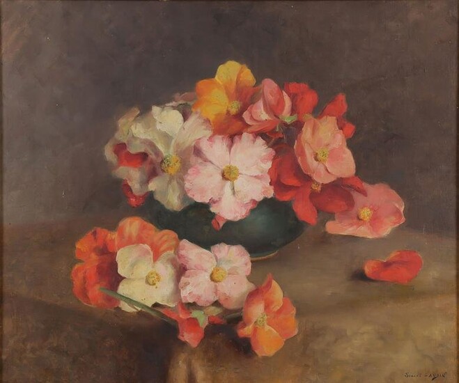 SIGNED OIL ON CANVAS FLORAL STILL LIFE