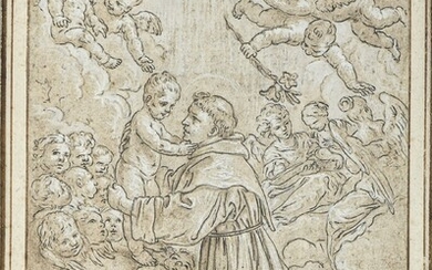 Saint Antoine et l'enfant Jesus parmi les anges