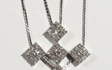 Salvini - 18 kt. Gold - Necklace with pendant Diamond - 0.36