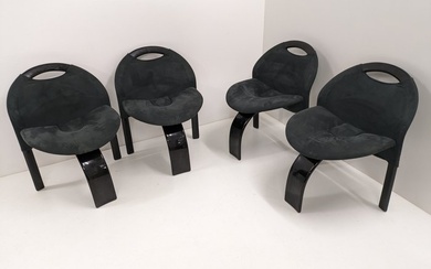 Saporiti - Giovanni Offredi - Chair (4) - Plastic, Velvet