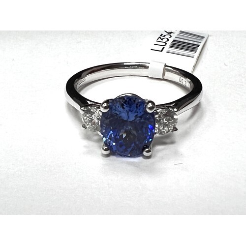 Sapphire Ring set with 1.03ct. sapphire and 0.67 ct. diamond...