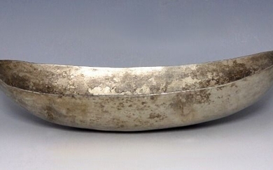 Sasanian Silver Boat-Shaped Bowl - 203mm length