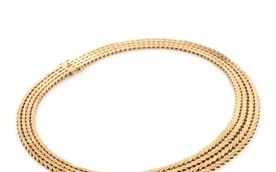 Scandia Affinerings Værk: A 14k gold necklace. L. 40 cm. Weight app. 49 g.