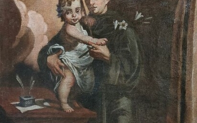 Scuola italiana del XVIII secolo - Sant'Antonio da Padova con Gesù bambino