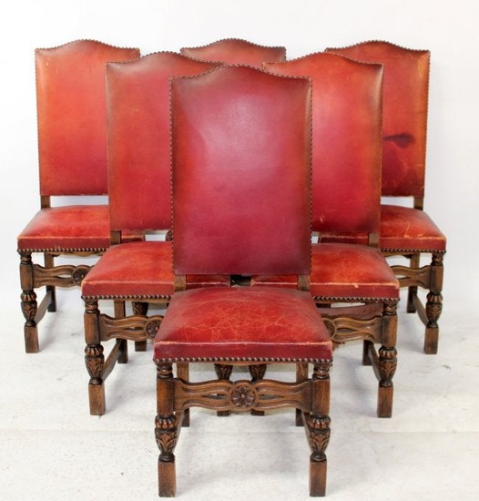 Set of 6 French Renaissance dining chairs