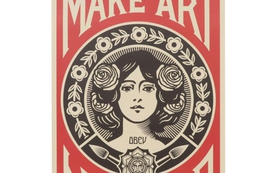 Shepard Fairey Serigraph "Make Art Not War," 2024