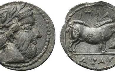 Sicily, Abakainon, Litra, ca. 440-430 BC AR (g 0,72; mm...
