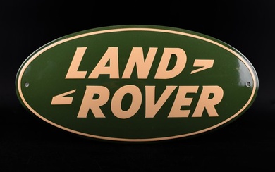 Sign - Land Rover - LR oval; enamel sign; nice relief!