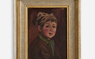 Small German School Oil of a Boy