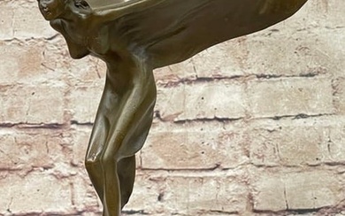 Spirit of Ecstasy Rolls Royce Hood Emblem Bronze Metal Statue Sculpture Figure