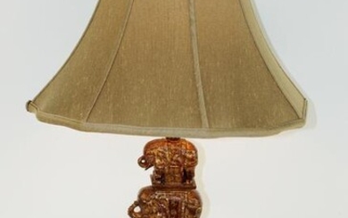 Stacked elephant table lamp