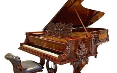 Steinway Rosewood Inlaid Model D Centennial Concert Grand Piano