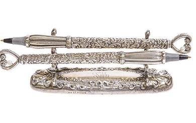 Sterling Silver Repousse Pen Set