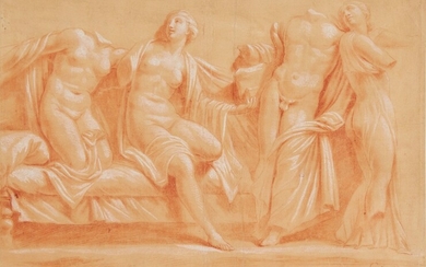 Study of a frieze depicting Alcibiades and Hetaerae, after the antique, Giovanni Battista Cipriani