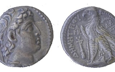 Syrie – Royaume de Séleucide Démétrius II (129-125 avant J.C) Tétradrachme A : Tête à...