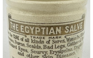 THE EGYPTIAN SALVE OINTMENT POT. OP p68. 2.6ins tall. An imp...