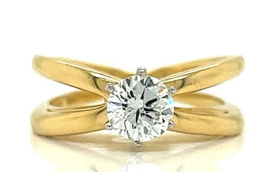 TIFFANY & CO. 18K Yellow Gold 0.77 Ct. Diamond Ring