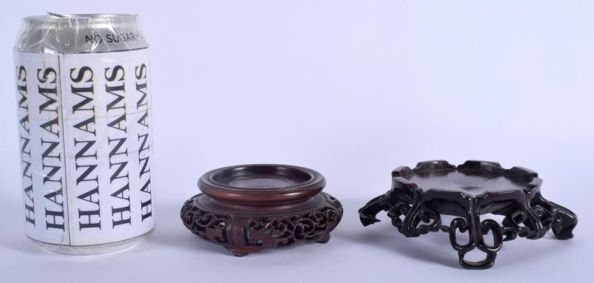 TWO 19TH CENTURY CHINESE CARVED HARDWOOD STANDS Qing. 8