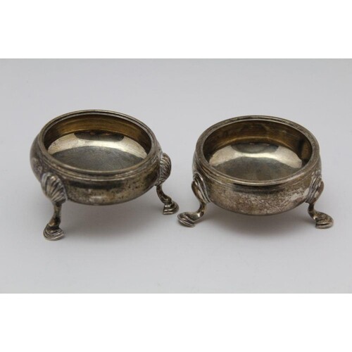 TWO GEORGIAN SILVER SALTS, one London 1754 the other London ...