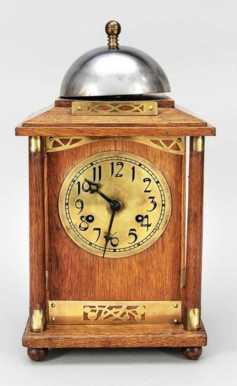 Table clock oak, art nouveau