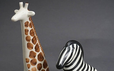 Taisto Kaasinen for Arabia Art Pottery Zebra and Giraffe