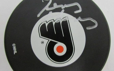 Terry Murray Philadelphia Flyers Autographed/Signed Flyers Logo Puck JSA 138991
