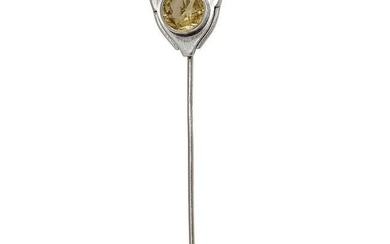 The Kalo Shop stick pin with faceted citrine
