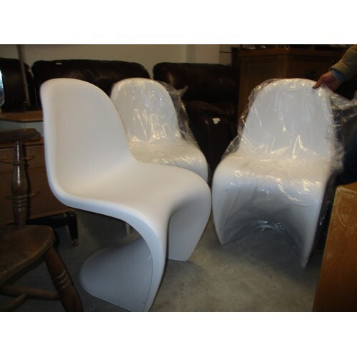 Three Brand New Modern Moulded Dining Chairs