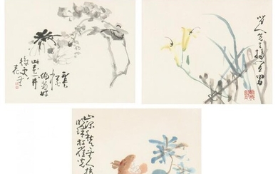 Three Japanese Framed Paintings