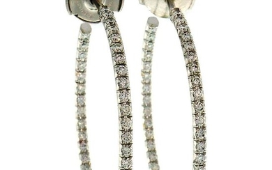 Tiffany & Co. Diamond White Gold Hoop Earrings