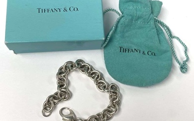 Tiffany & Co. Heart Tag Charm Bracelet .925 Sterling Silver