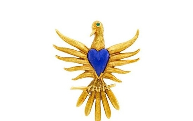 Tiffany & Co., Schlumberger Gold and Lapis Bird