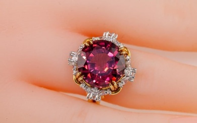 Tiffany & Co Schlumberger Pink Tourmaline and Diamond Flower Ring Blue Book 2014