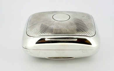 Tobacco box, Edwardian - .925 silver - Drew & Sons, London - England - 1908