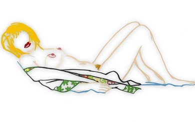 Tom Wesselmann, Monica Lying Down on Robe, Laser-cut
