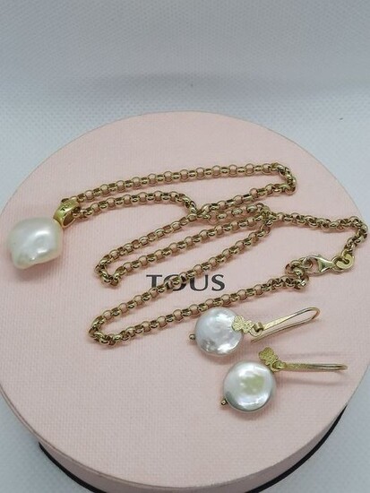 Tous Gold, Yellow gold - Earrings, Necklace, Pendant, Set Pearl