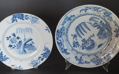 Two 18th century Delft Pottery Blue & White Dishes