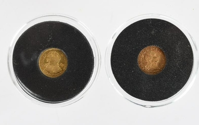 Two Spain 1/2 Escudo Gold Coins, 1770 and 1772