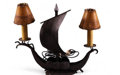 UNUSUAL SPANISH STYLE SHIP LAMP