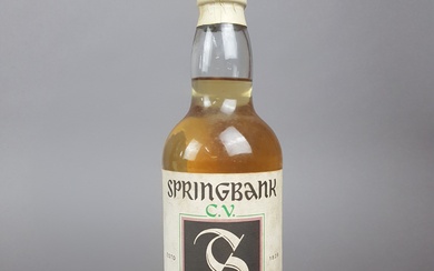 Une bouteille de Scotch Whisky Springbank, Single Malt, Campbeltown CV
