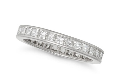 VAN CLEEF & ARPELS, A DIAMOND FULL ETERNITY RING set all around with princess cut diamonds all