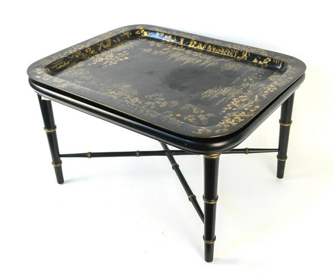 VINTAGE CHINOISERIE TRAY-TOP COCKTAIL TABLE