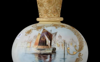 Vase, Art Glass Marked Crown Milano