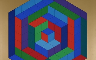 Victor Vasarely (1906-1997) - Sin-Hat-A, c. 1974 - Hand-signed