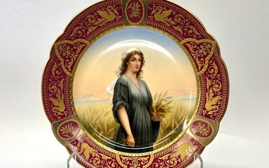Vienna Style - Hand painted plate - Porcelain